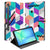 Book Case Hoesje met Standaard Blocks Colorful Samsung Galaxy Tab S10 FE | Tab S9 FE design Blocks Colorful aanzicht