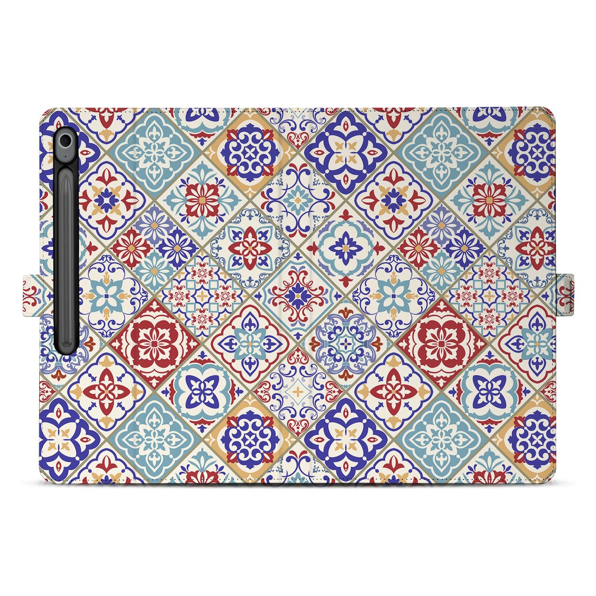 Samsung Galaxy Tab S10 FE Plus Book Case Hoesje met Standaard Tiles Color design kleurrijk