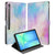 Book Case Hoesje met Standaard Watercolor Light Samsung Galaxy Tab S10 FE Plus designnaam voorkant zijaanzicht
