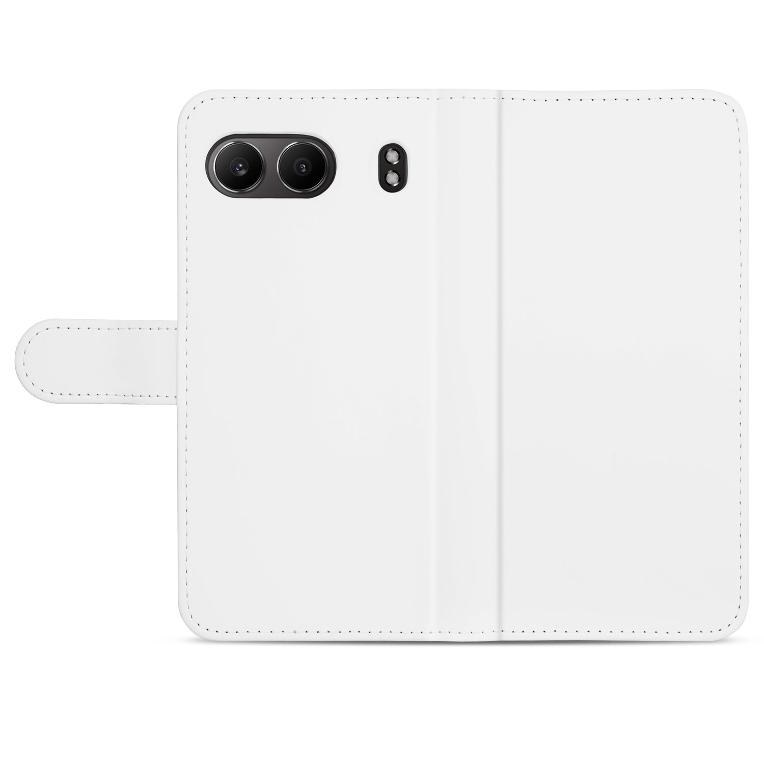 OnePlus Nord 4 Book Case Telefoonhoesje Wit Pasjeshouder Achterzijde