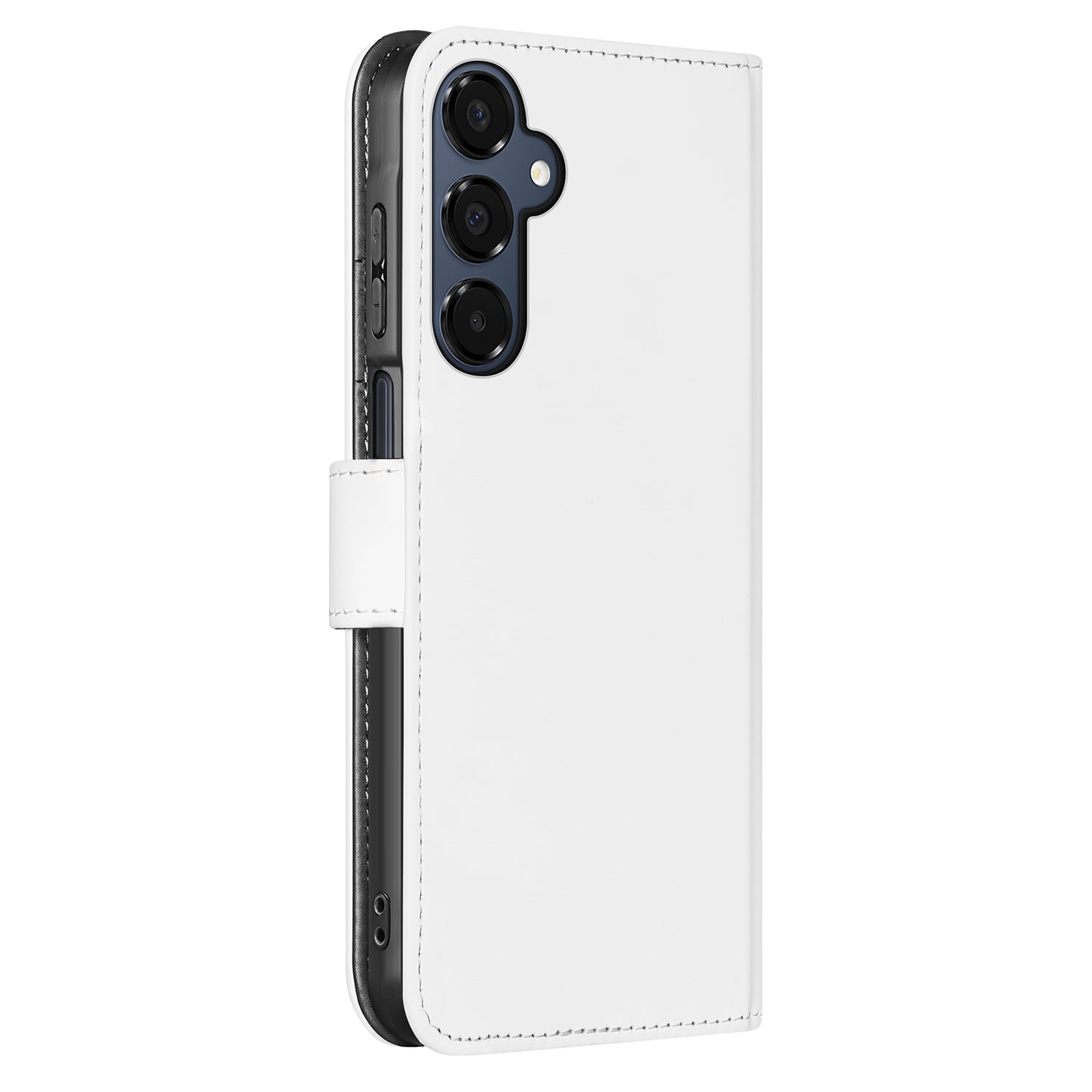 Samsung Galaxy A16 4G/5G Book Case Telefoonhoesje Wit Pasjeshouder Zijaanzicht