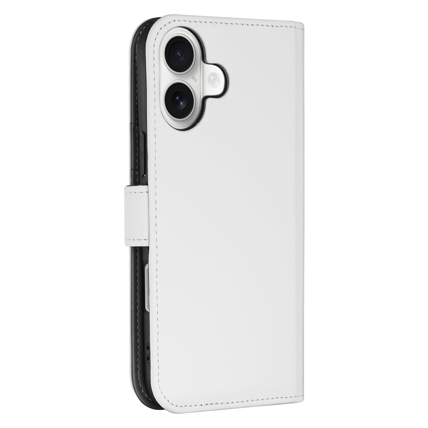 B2C Telecom iPhone 16 Book Case Telefoonhoesje voor de iPhone 16 Wit met Pasjeshouder achteraanzicht