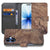 Book Case iPhone 17 Boomstam Bruin Pasjeshouder ontwerp detail voorzijde