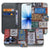 Book Case iPhone 17 Kentekenplaten Collage Kunstleer Matte Finish Met 3 Pasjes design kentekenplaten aanzicht