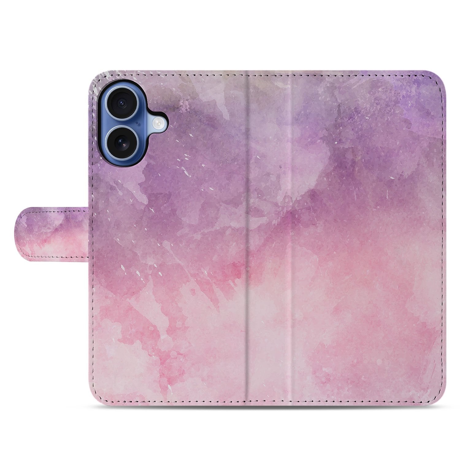 Book Case iPhone 17 Pink Purple Paint boekhouder roze paars