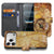 Book Case iPhone 17 Pro Max Kompas Geel Oranje Magnetische Sluiting afwerking ontwerp vooraan zijaanzicht