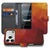 Book Case iPhone 17 Pro Max Polygon Rood PU Leer Met Pasjes Drie Vakjes Bescherming geometrisch design aanzicht