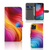 Book Case voor Apple iPhone 11 Pro Max Regenboog - kleurrijk ontwerp met golvende lijnen đ