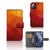 Apple iPhone 12 Mini Book Case Polygon Red voorkant zijkant binnenzijde