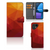Book Case voor Fairphone 5 Polygon Red met abstract design en ruimte voor pasjes. Perfect cadeau voor bescherming! đ
