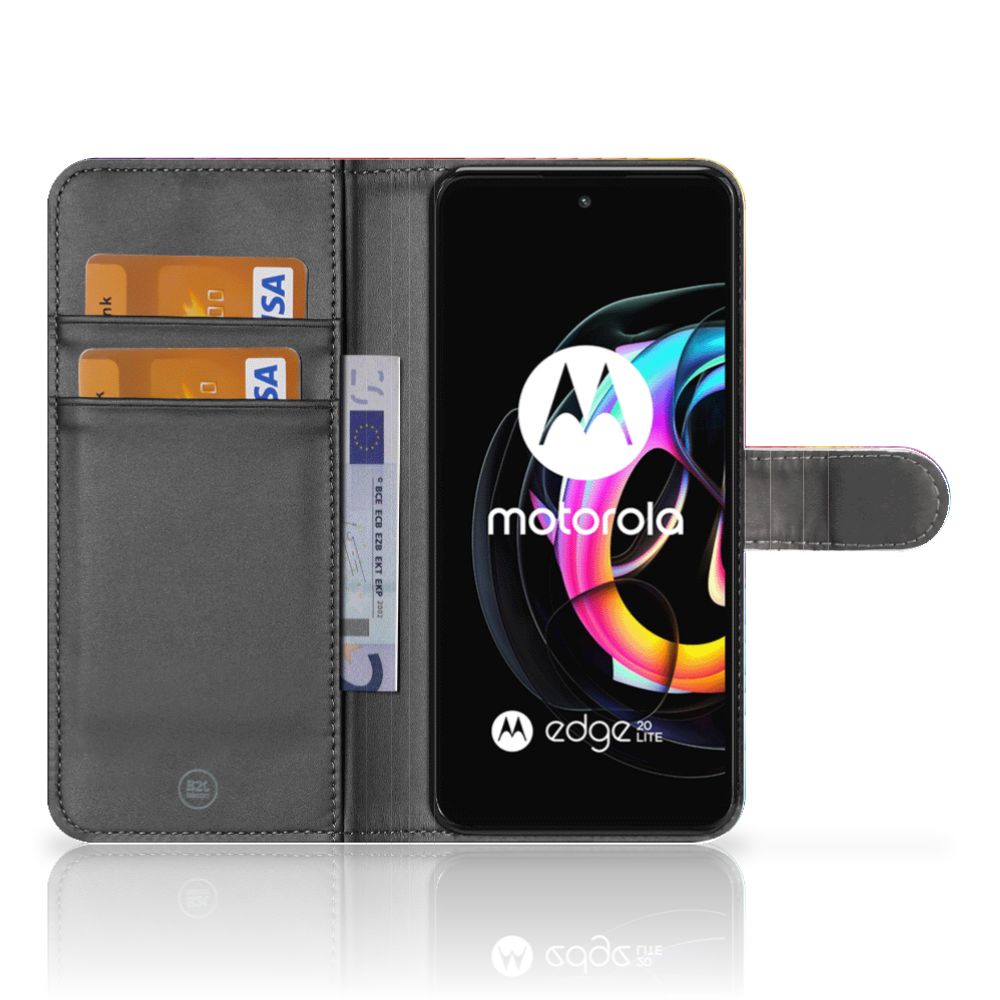 Book Case voor Motorola Edge 20 Lite Regenboog