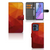 Book Case voor Motorola Edge 40 Polygon Red met abstract design en ruimte voor pasjes, biedt bescherming en gebruiksgemak.