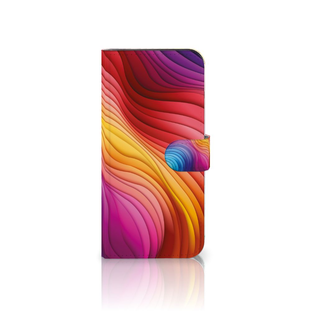 OnePlus Nord 4 Book Case Regenboog kleurrijk ontwerp aanzicht