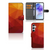 Samsung Galaxy A55 Book Case Polygon Red voorkant binnenkant zijkant