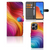 Xiaomi Redmi 12 Book Case voor Xiaomi Redmi 12 Regenboog design zij aanzicht