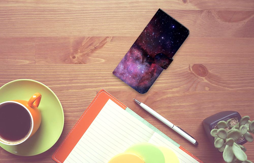 Xiaomi Redmi Note 13 5G Book Case Galaxy design voorkant