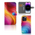 Book Case voor iPhone 15 Pro Max Regenboog met kleurrijk golfpatroon đ