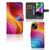 Book Case voor iPhone 15 Regenboog met kleurrijk gestroomd design đ