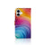 Book Case voor iPhone 16 Plus Regenboog design met golvende kleuren zijaanzicht