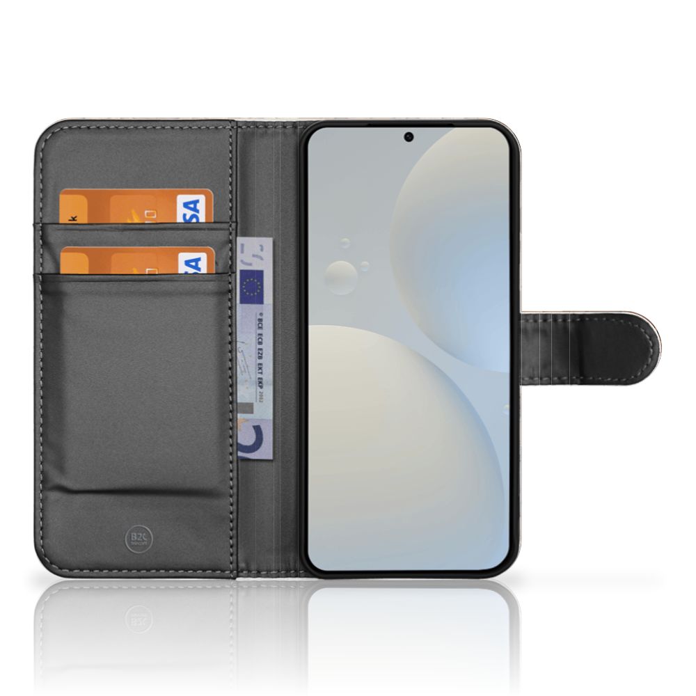 Samsung Galaxy S25 Plus Book Style Case voor Samsung Galaxy S25 Plus Wooden Cubes aanzicht