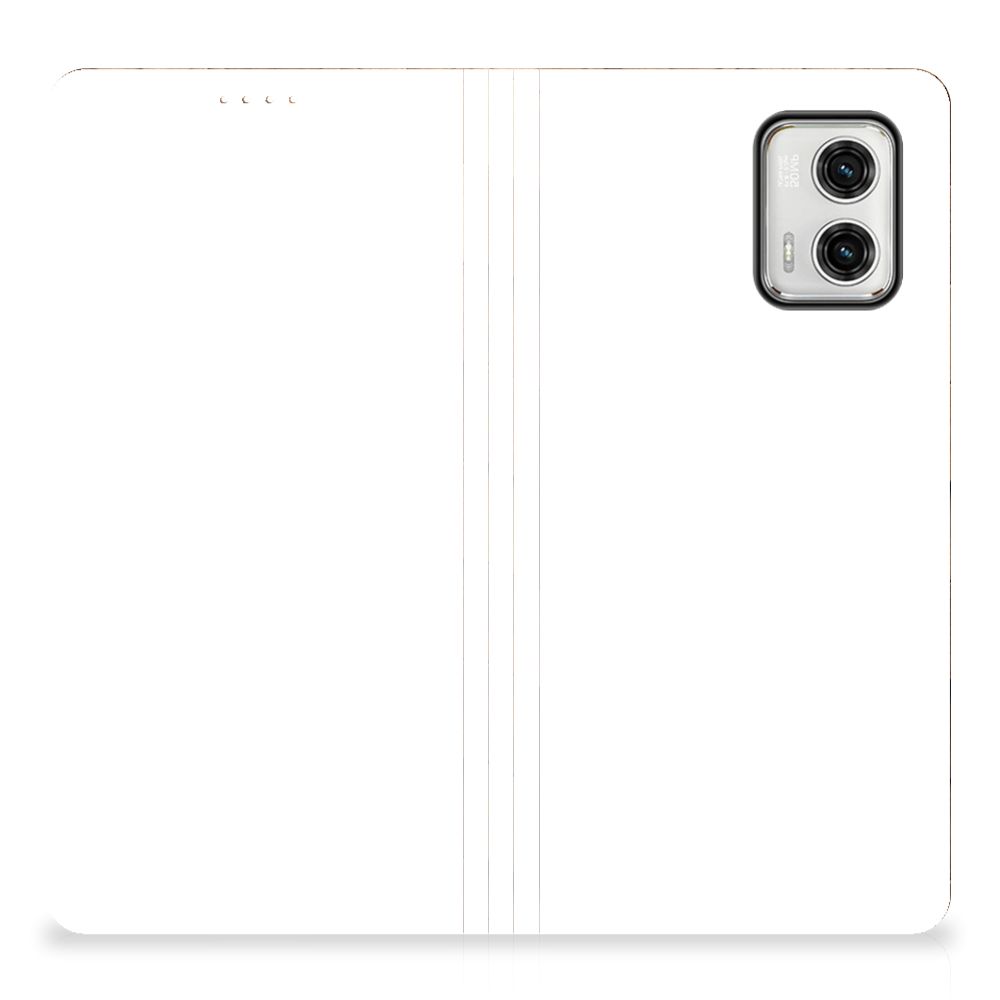 Motorola Moto G73 Book Wallet Case Wooden Cubes achteraanzicht