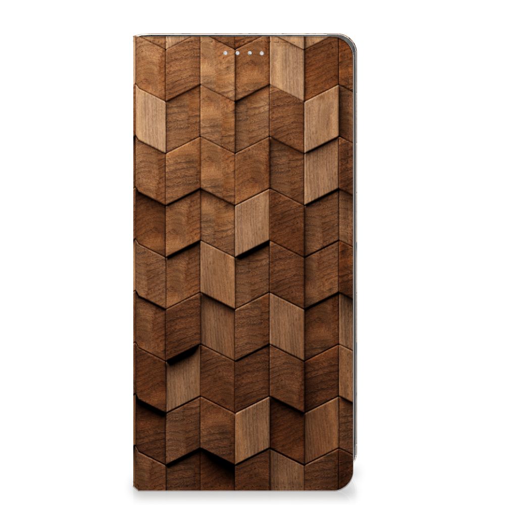 Xiaomi 12T 12T Pro Book Wallet Case Wooden Cubes vooraanzicht