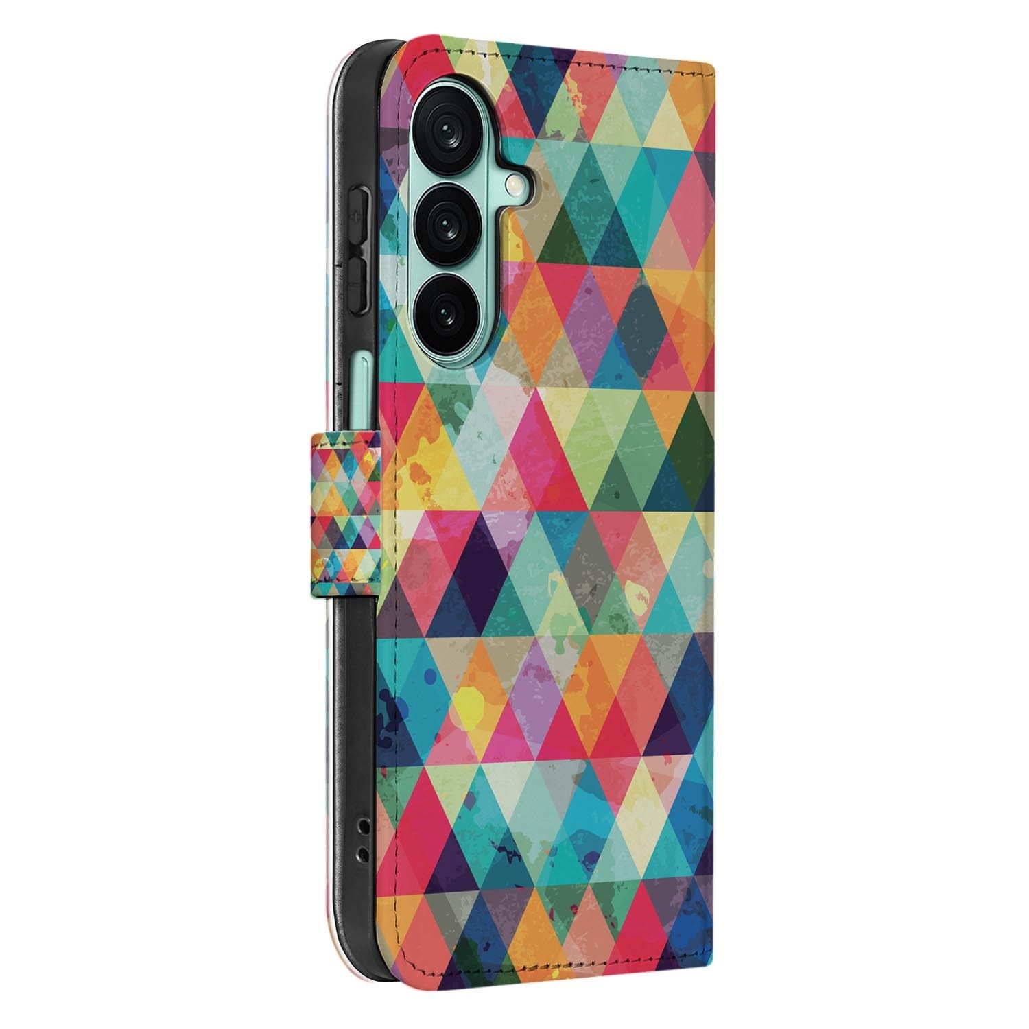 Samsung Galaxy A27 bookcase Geruit, detail van het stiksel