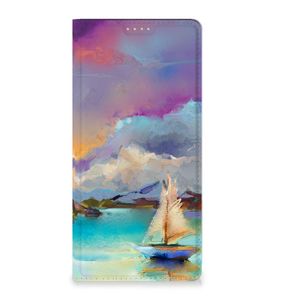 Bookcase OPPO Reno8 T 5G Boat design boot landschap aanzicht