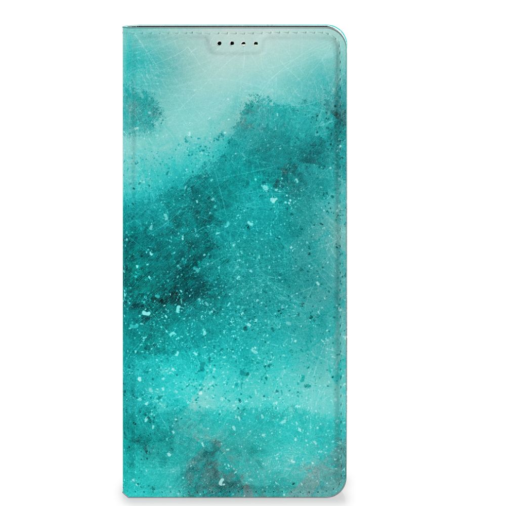 OPPO X6 Pro Bookcase Painting Blue voorkant