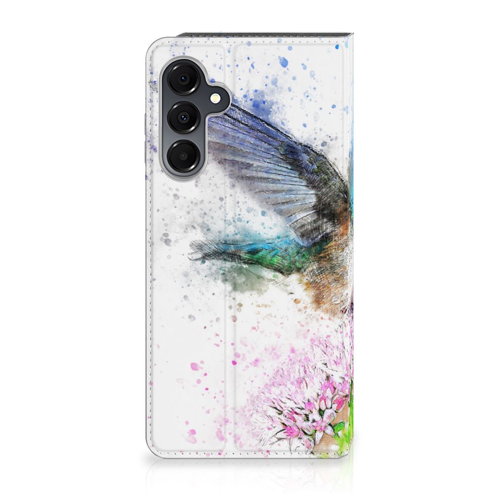 Bookcase Samsung Galaxy A16 5G/4G Vogel design kleurrijk aanzicht