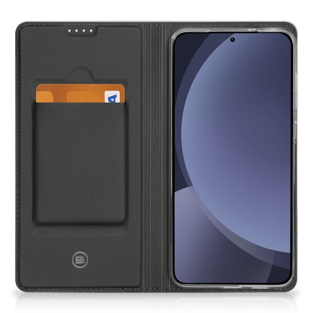 Samsung Galaxy S25 Plus Bookcase Boat design zwart aanzicht
