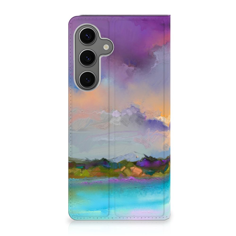 Samsung Galaxy S25 Plus Bookcase Boat design abstract