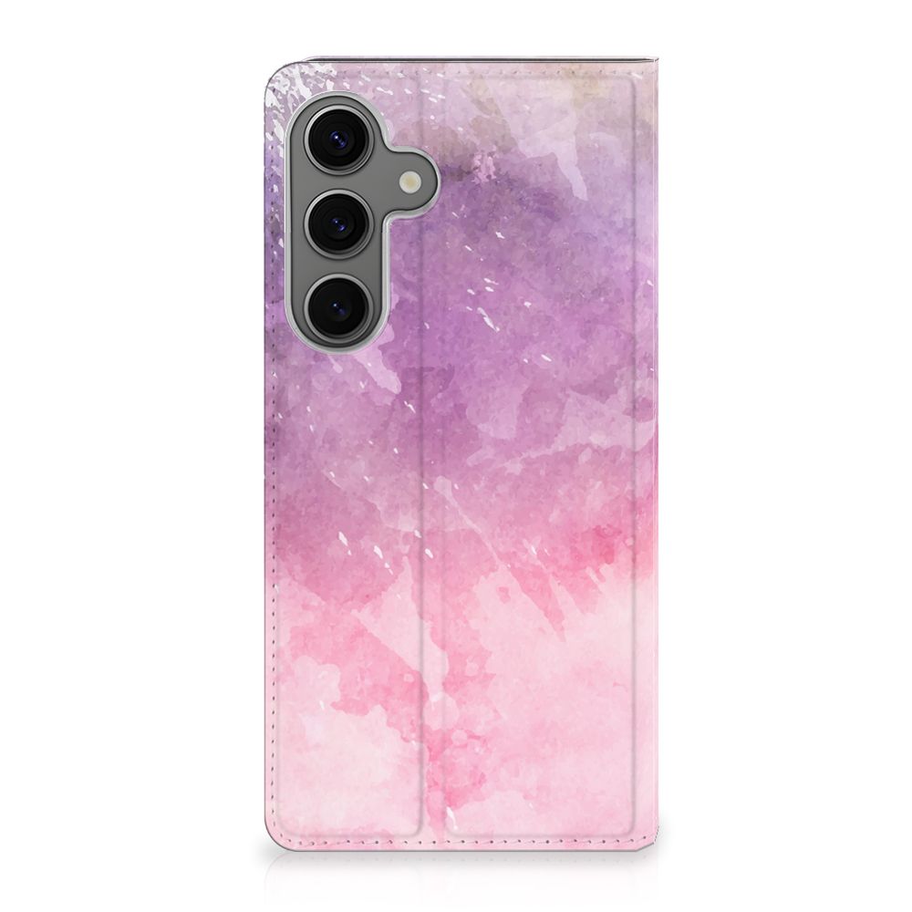 Samsung Galaxy S25 Plus Bookcase Pink Purple Paint voorkant