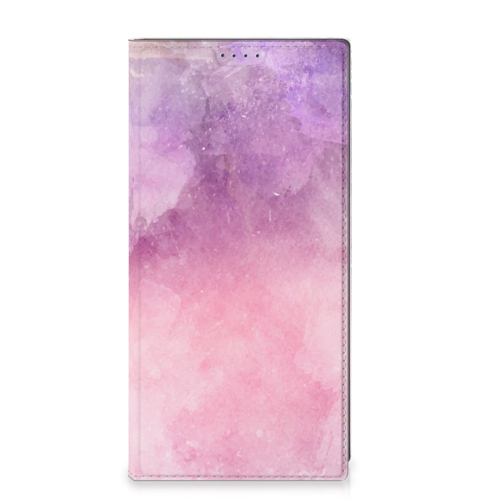 Bookcase Samsung Galaxy S25 Ultra Pink Purple Paint design roze paars aanzicht