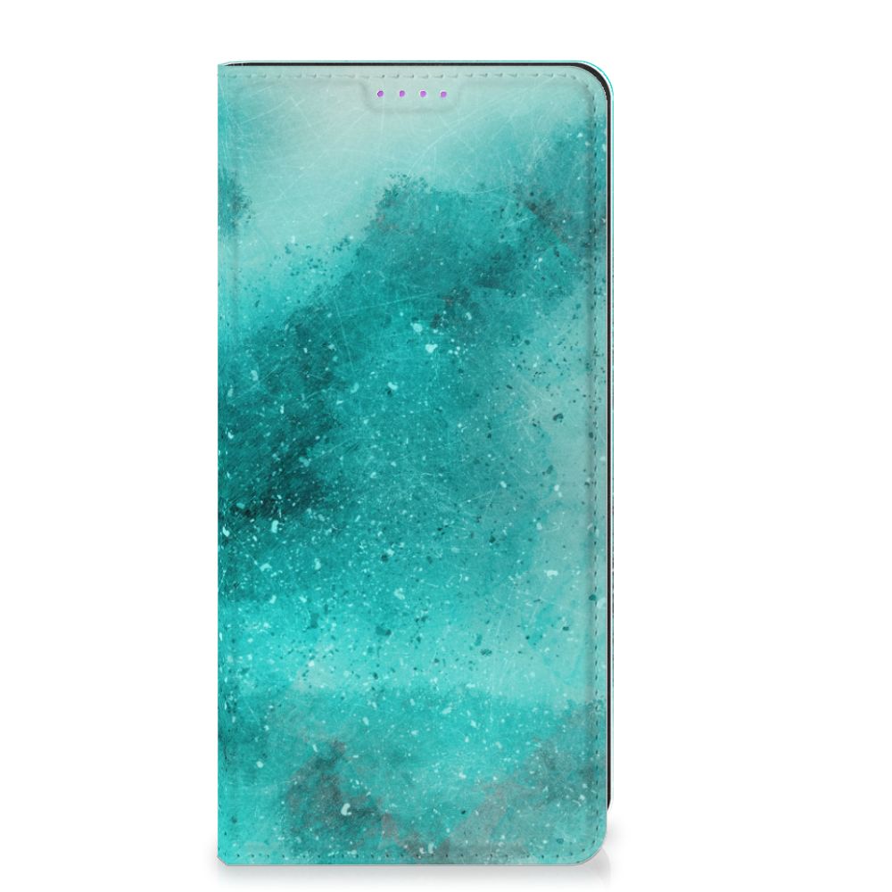 Bookcase Xiaomi Redmi Note 13 Pro Plus Painting Blue design turquoise groen