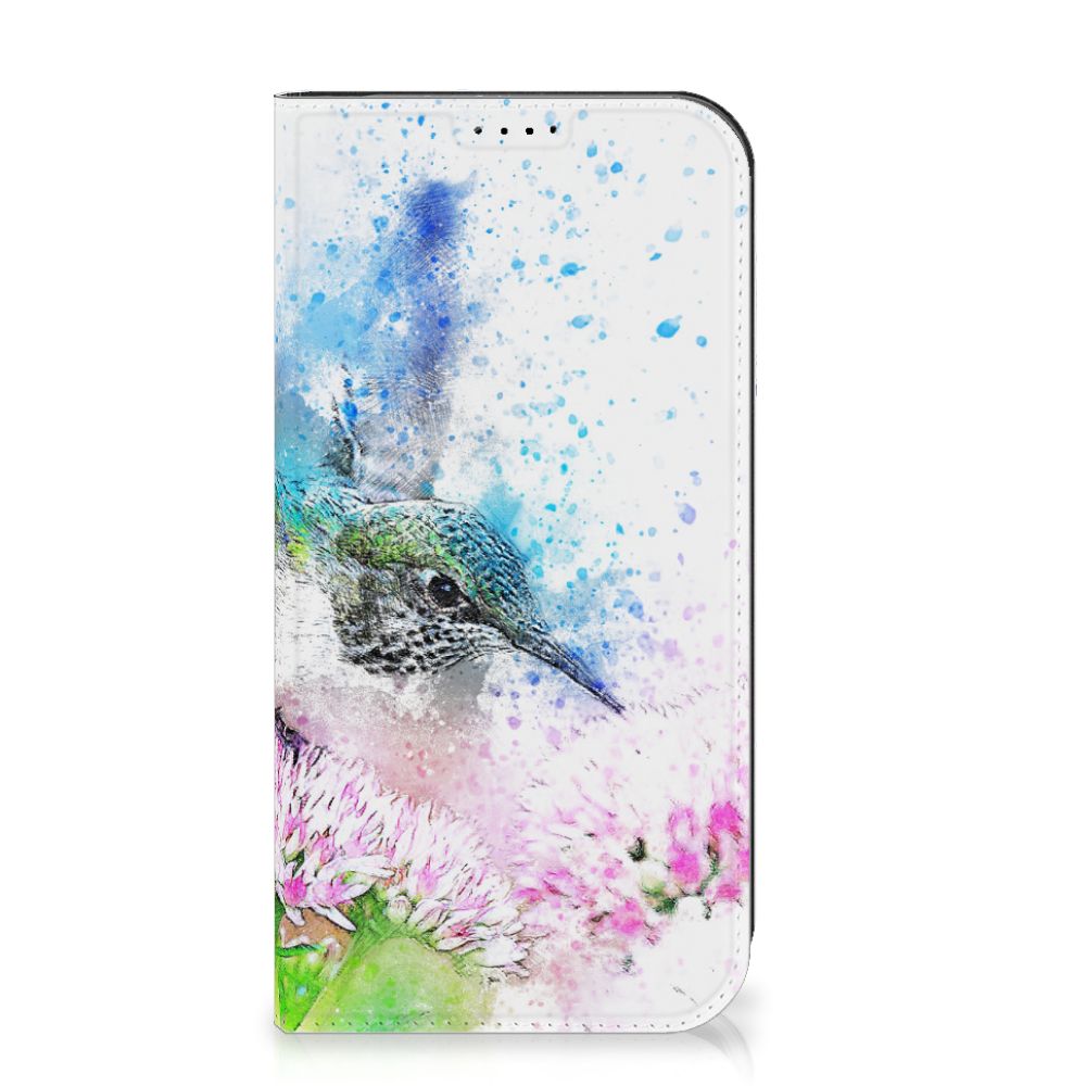 Bookcase iPhone 15 Pro Max Vogel met een prachtige vogel op een bloeiende achtergrond đ¸.