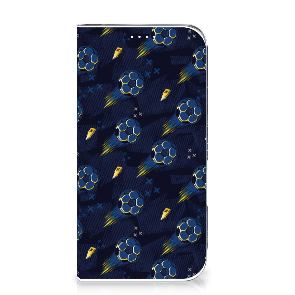 B2C Telecom iPhone 16 Plus Bookcase Painting Blue voorkant