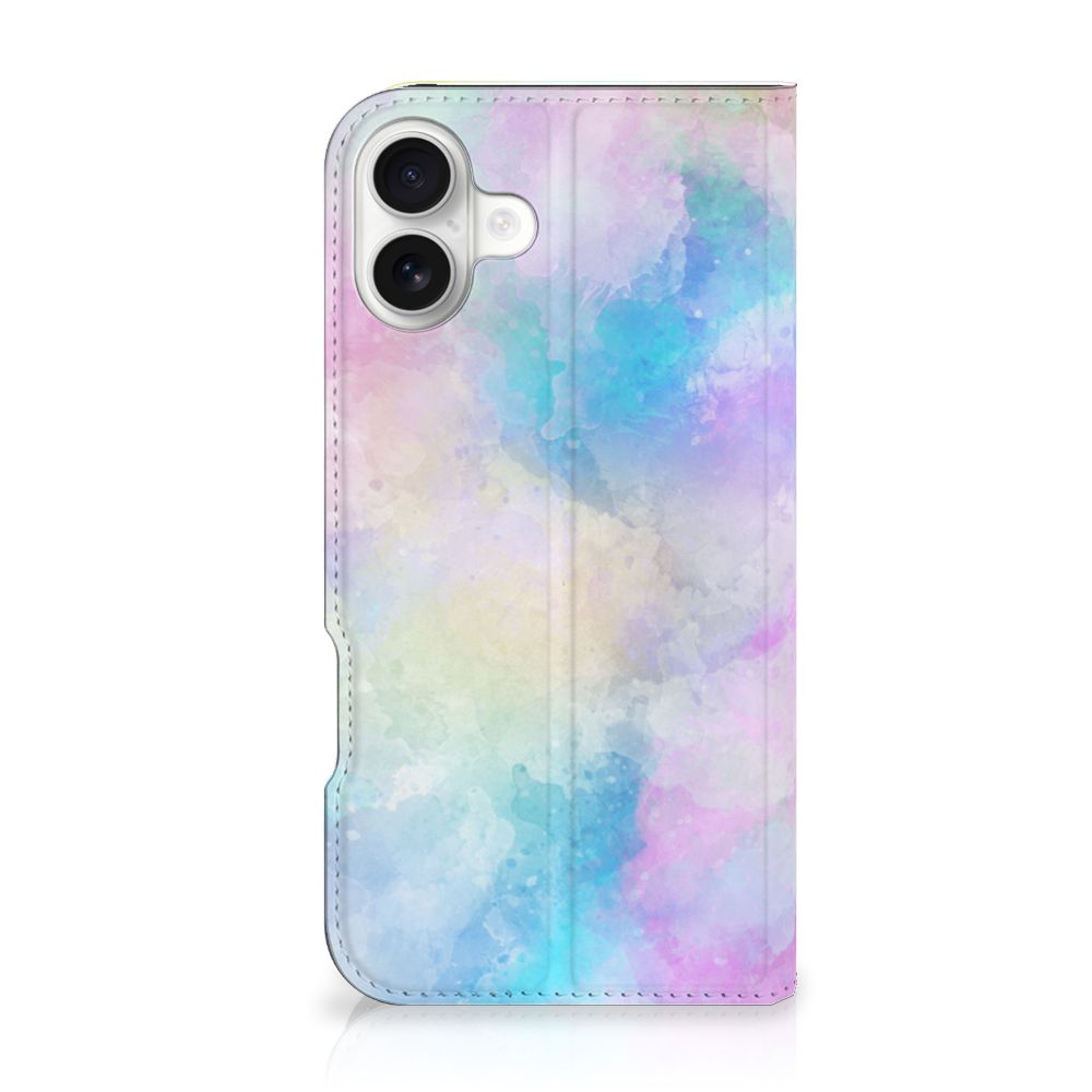 B2C Telecom iPhone 16 Plus Bookcase Watercolor Light achterkant