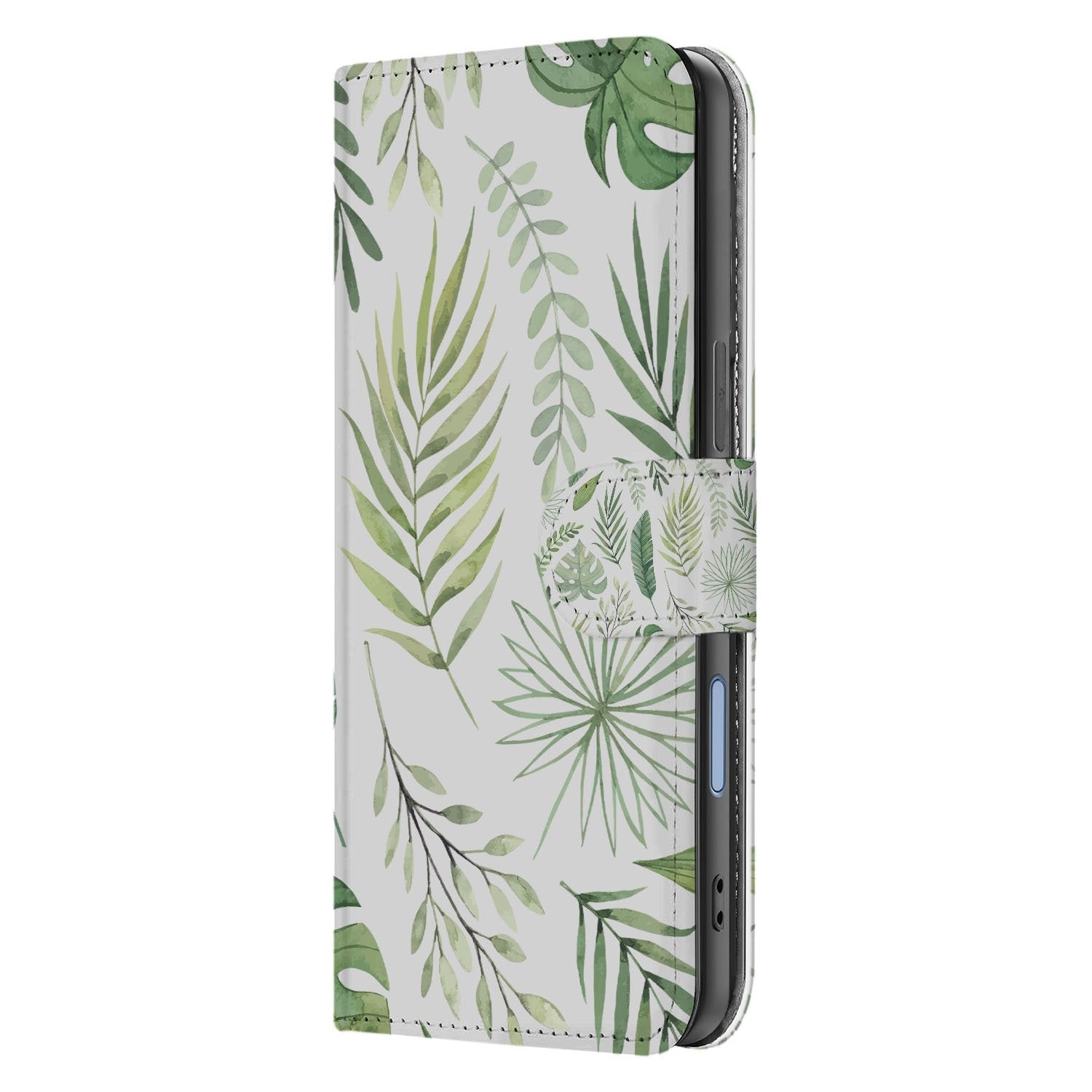 Bookcase iPhone 17 Leaves hoesje bladeren design opzij