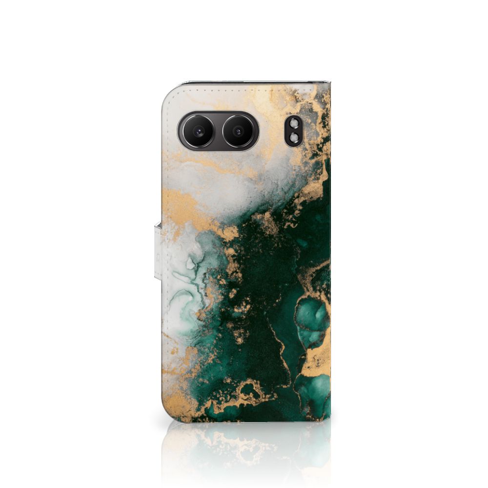 OnePlus Nord 4 Bookcase Marmer Groen Voorzijde