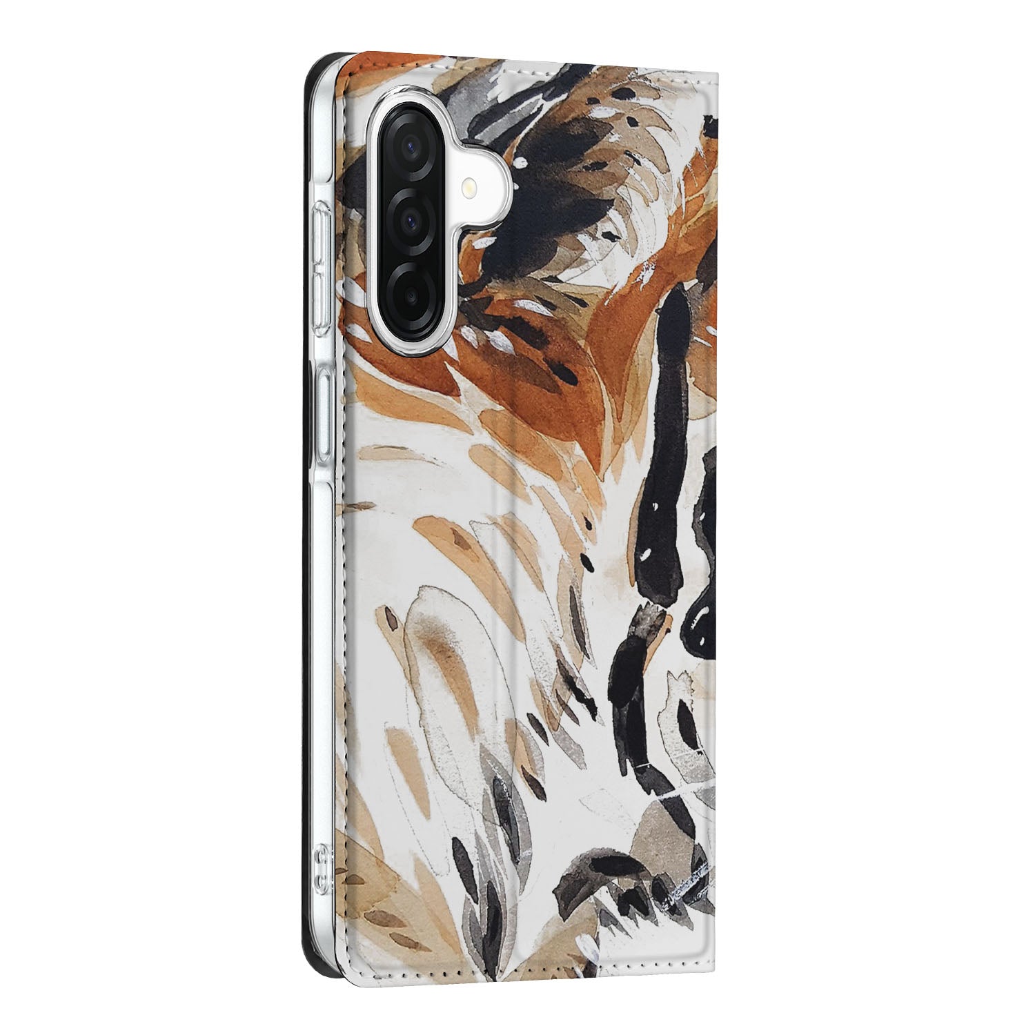 Samsung Galaxy A26 Bookcase Watercolor Tiger zijaanzicht