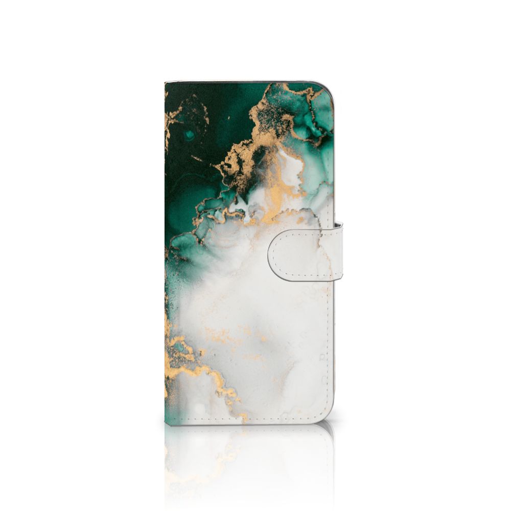 Samsung Galaxy A56 Bookcase Marmer Groen aanzicht