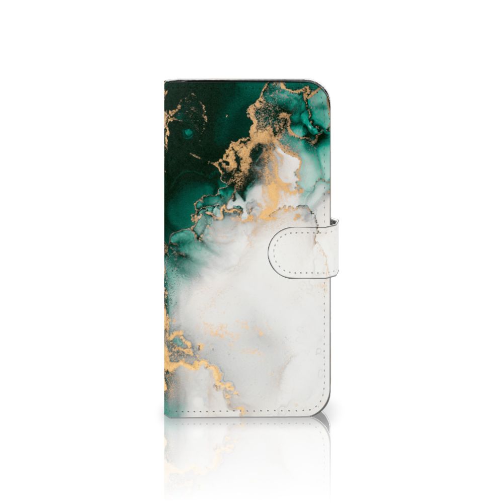 Samsung Galaxy S24 FE Bookcase Marmer Groen voorkant