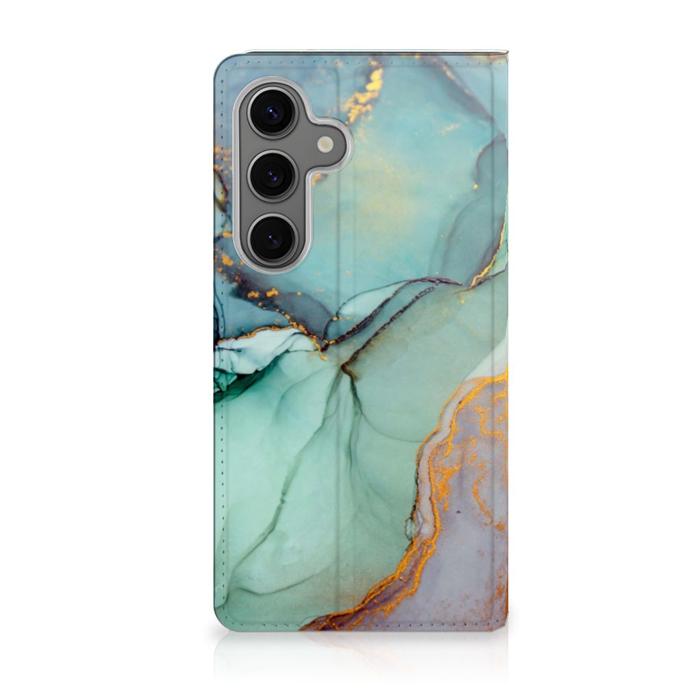 Samsung Galaxy S25 Bookcase Watercolor Mix achteraanzicht
