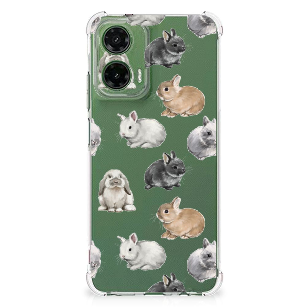 Motorola Moto G35 Case Anti-shock Konijntjes voorzijde