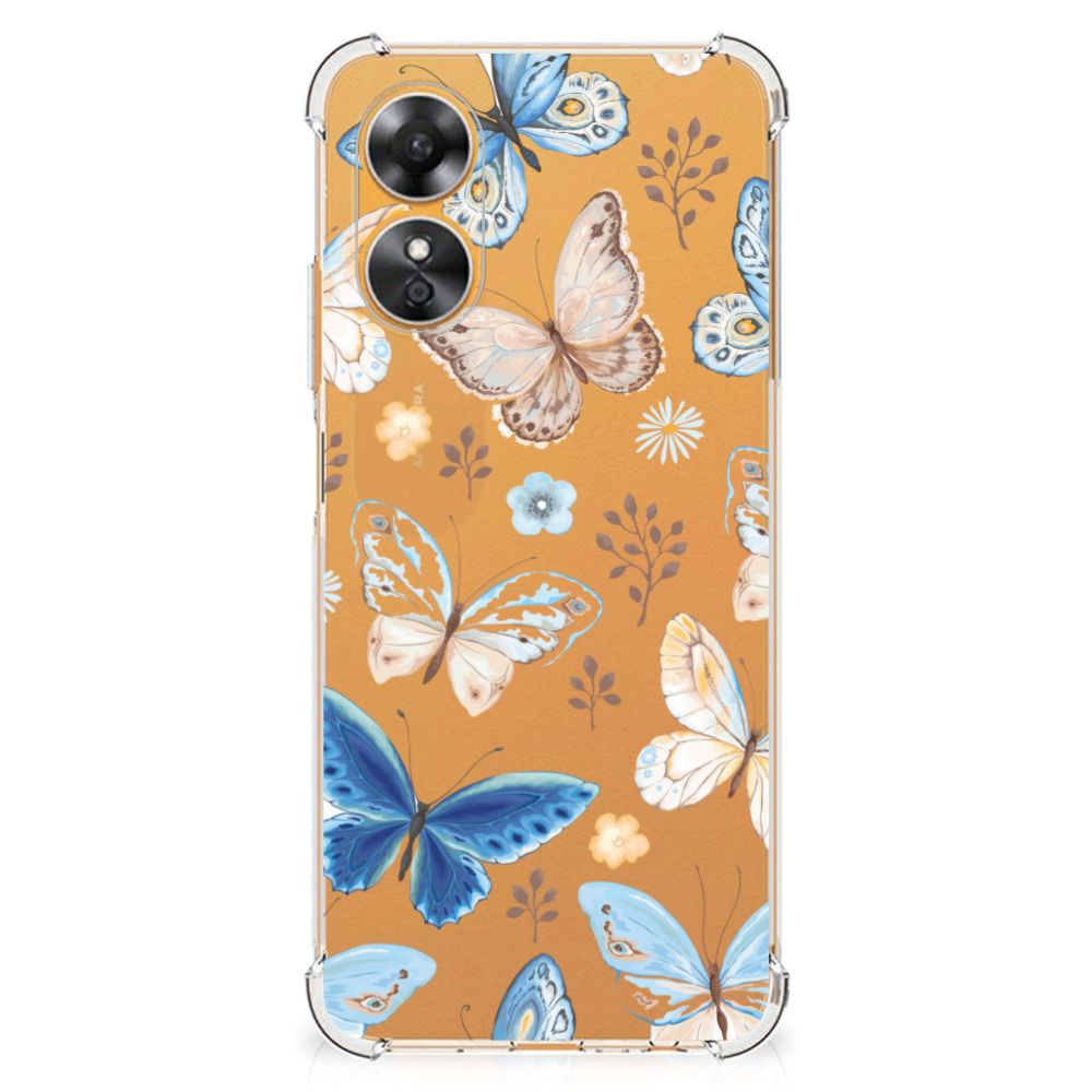 OPPO A17 Case Anti-shock Vlinder achteraanzicht