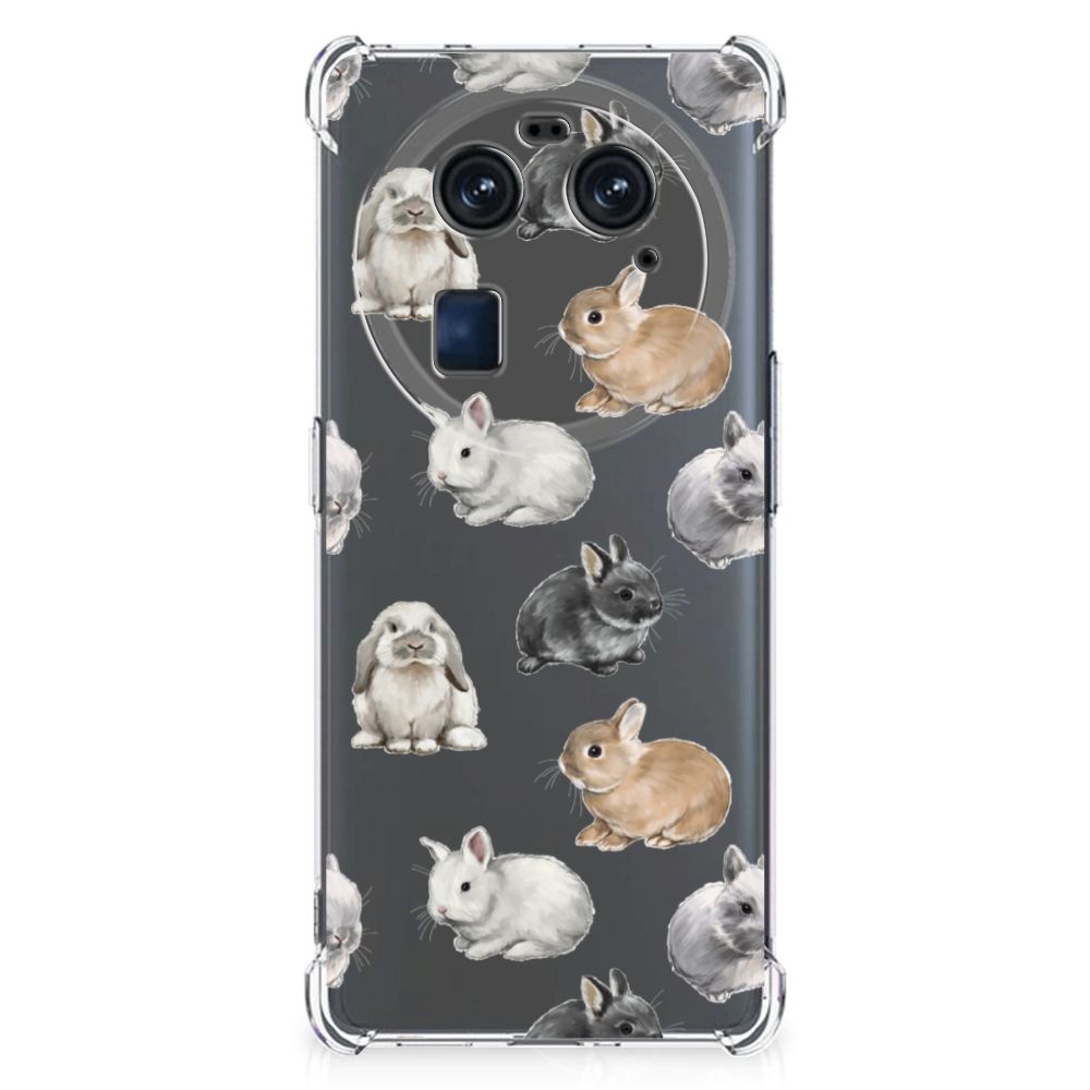 OPPO Find X6 Case Anti-shock Konijntjes design voorkant