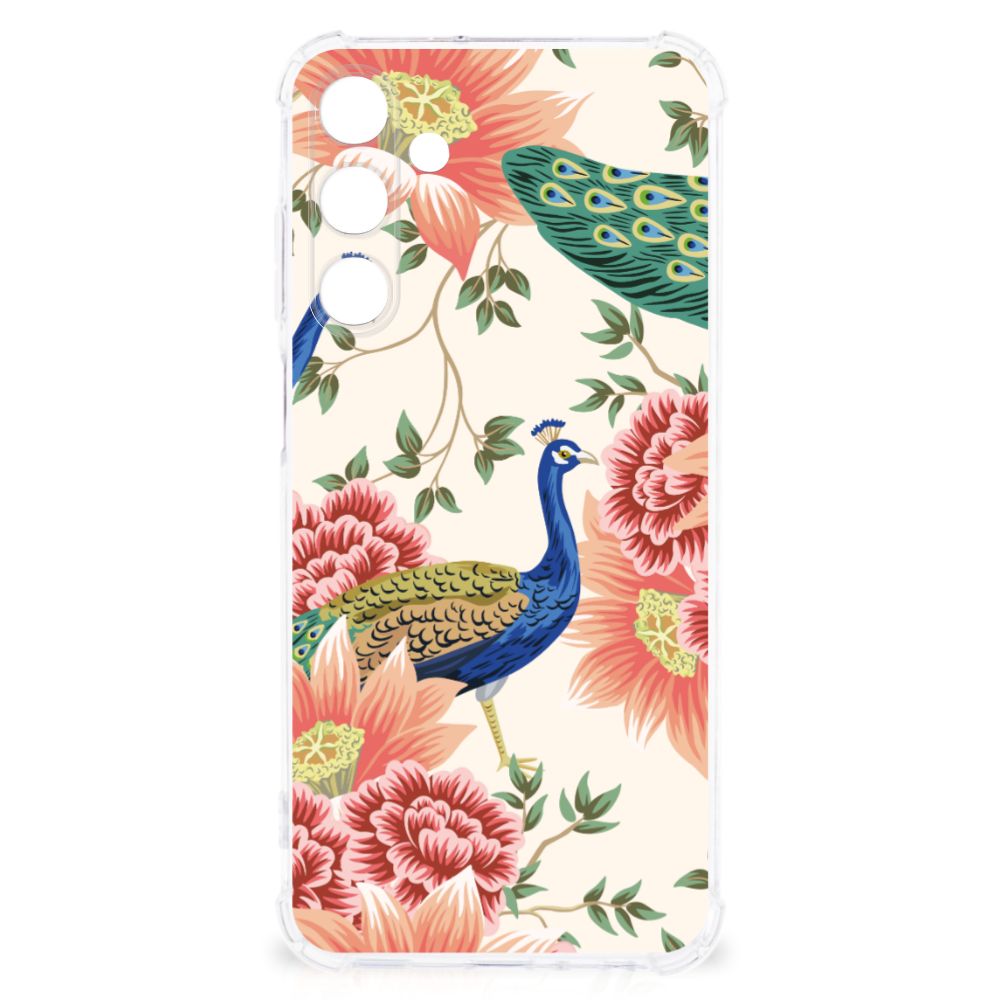 Case Anti-shock voor Samsung Galaxy A25 Pink Peacock B2C Telecom
