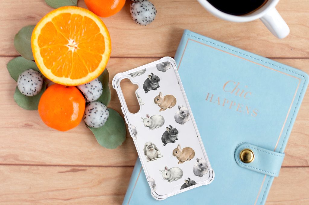 Case Anti-shock voor Samsung Galaxy A34 Konijntjes B2C Telecom
