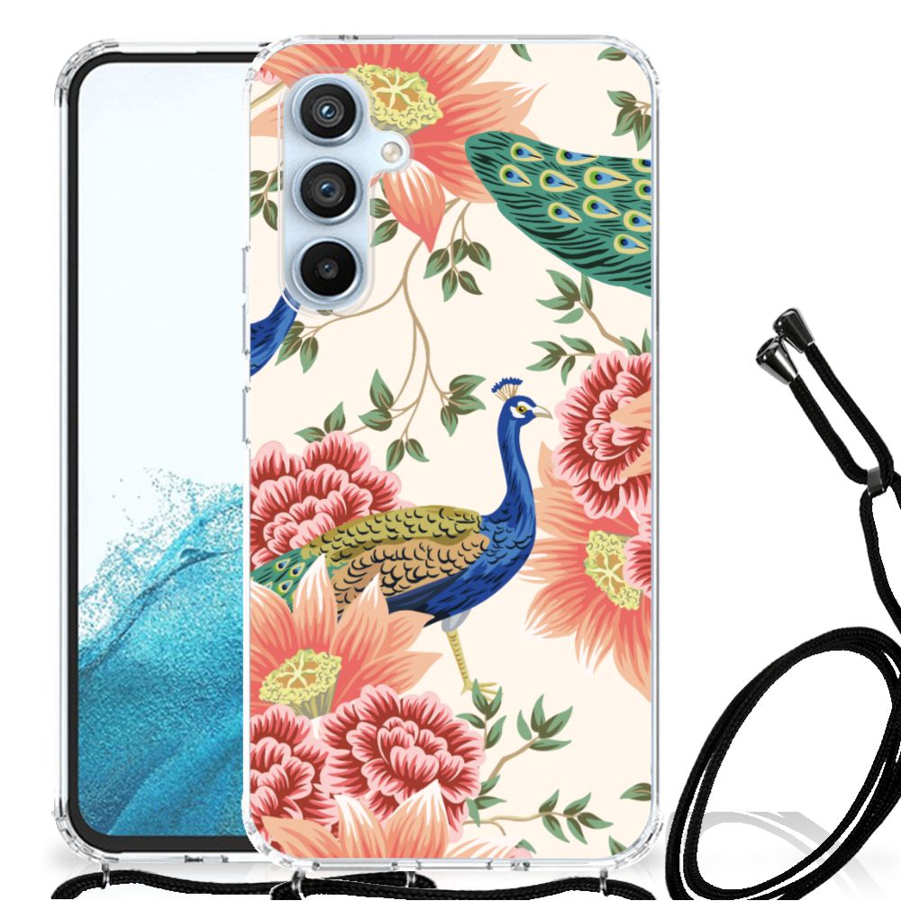 Case Anti-shock voor Samsung Galaxy A54 5G Pink Peacock B2C Telecom